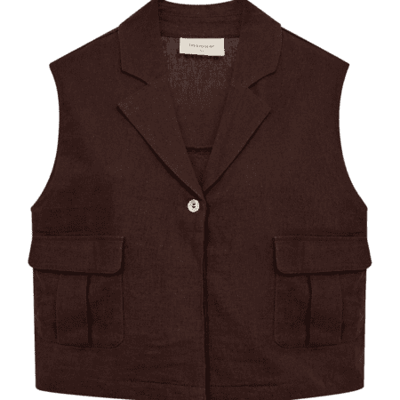 packshot 2 208323 1080 Front 1 FQLAVA WAISTCOAT20Coffee20Bean