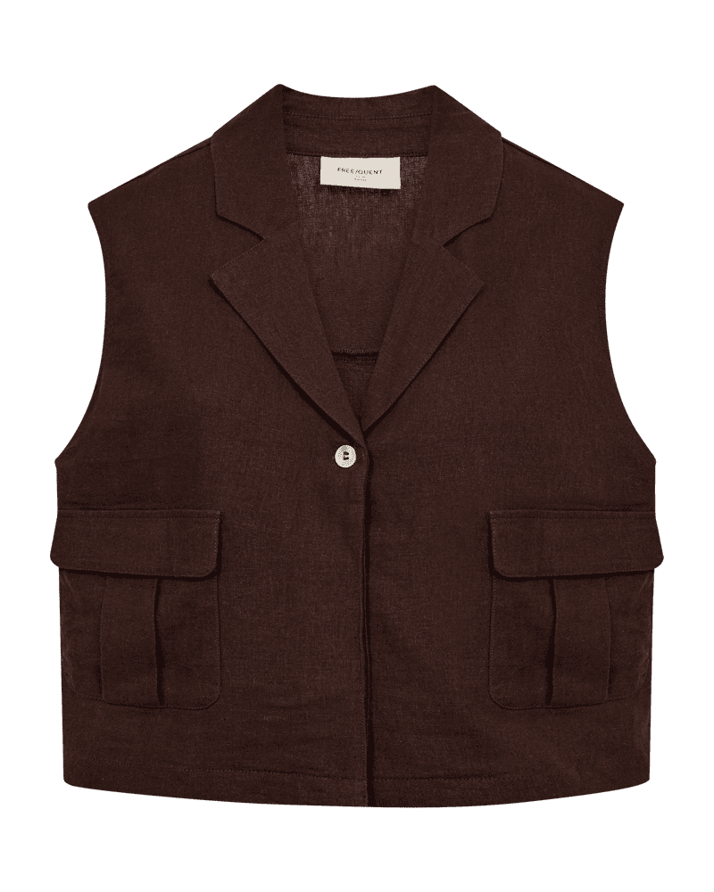 packshot 2 208323 1080 Front 1 FQLAVA WAISTCOAT20Coffee20Bean