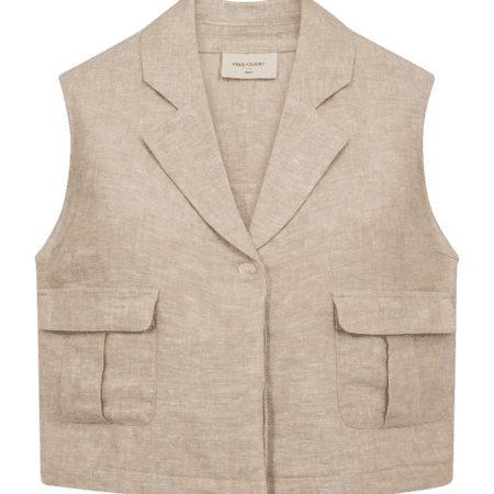 packshot 2 208323 7044 Front 1 FQLAVA WAISTCOAT20Sand20melange