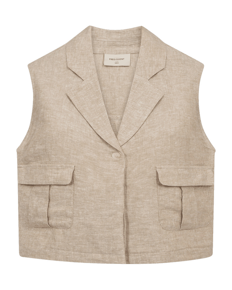 packshot 2 208323 7044 Front 1 FQLAVA WAISTCOAT20Sand20melange