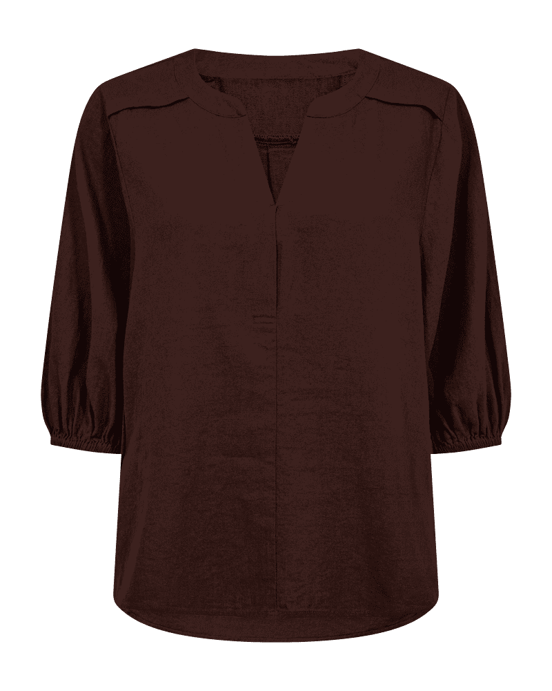 packshot 2 204290 1080 Front 1 FQLAVA BLOUSE20Coffee20Bean