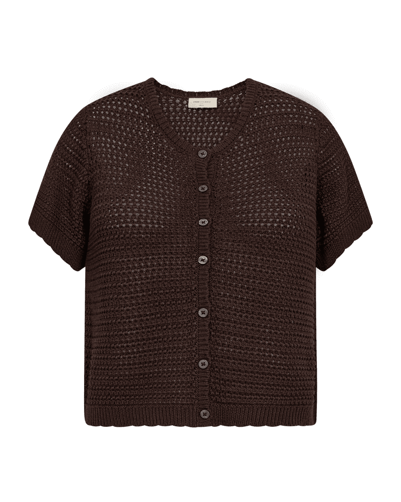 packshot 2 207979 1080 Front 1 FQTOTA CARDIGAN20Coffee20Bean
