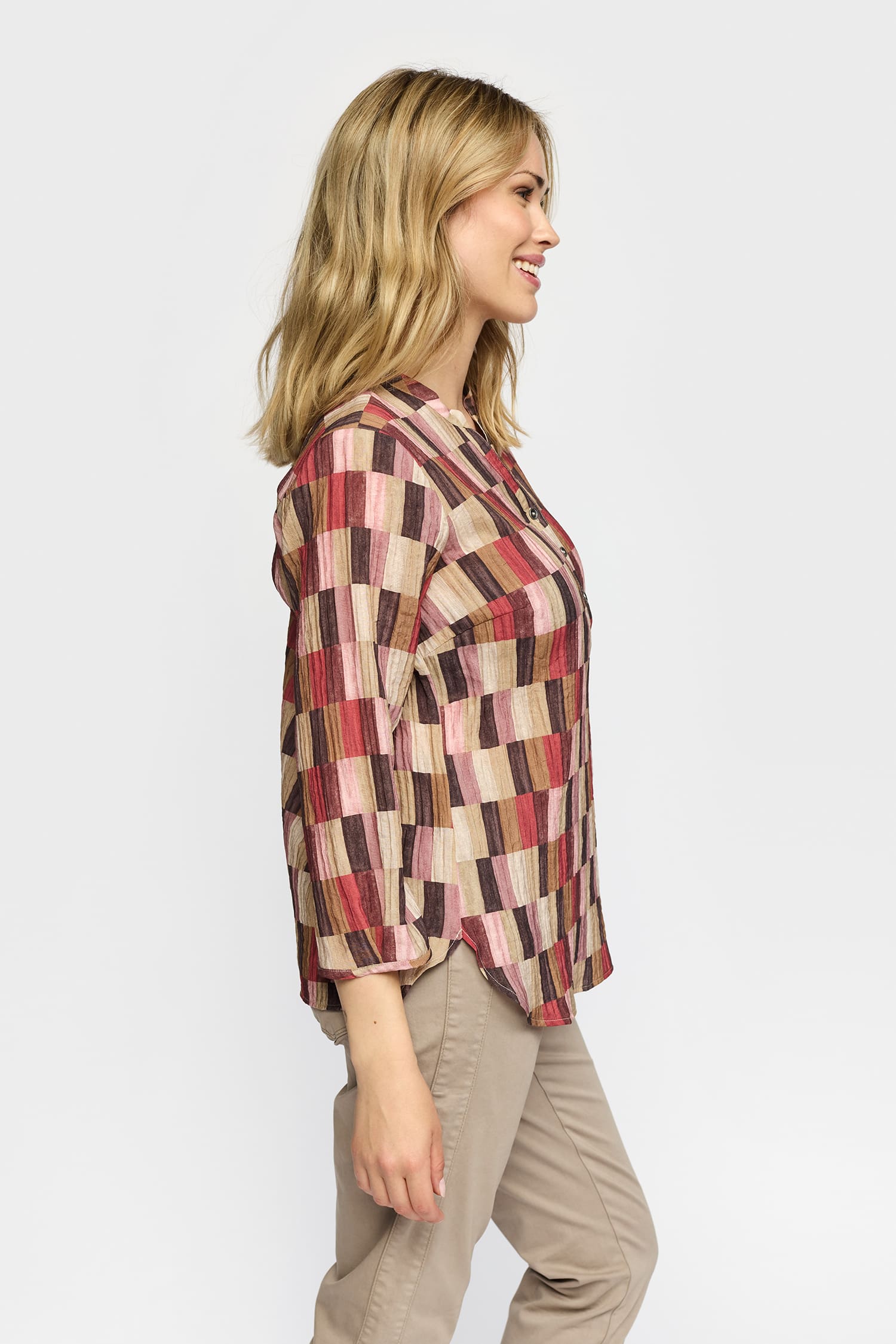 Mönstrad blus, Amoa - 2-Biz 3 Mönstrad blus, Amoa - 2-Biz - Bild 3