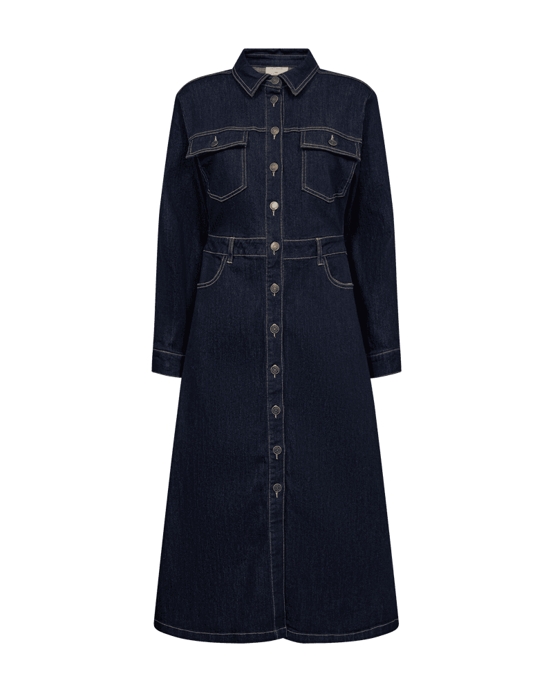 packshot 2 211839 9159 Front 1 FQSARA DRESS Dark Blue Denim
